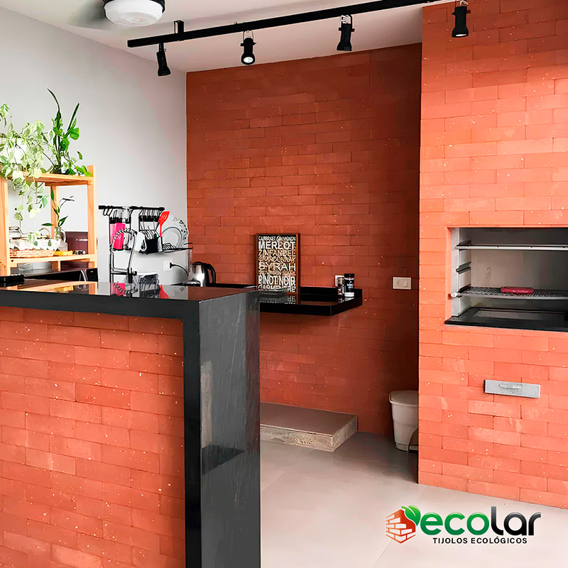 Área Gourmet / Churrasqueira de Tijolo Ecológico