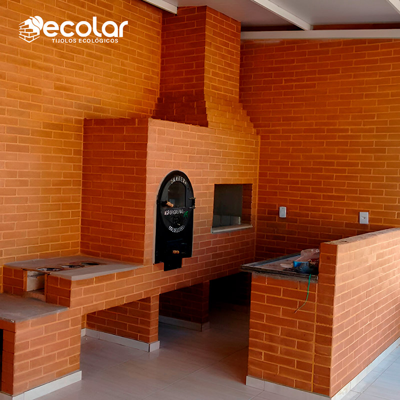 Área Gourmet / Churrasqueira de Tijolo Ecológico